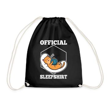 Chemise de sommeil officielle chat - Sac de sport léger - noir - Devant