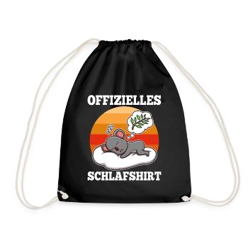 Offizielles schlafshirt Koala - Turnbeutel - Schwarz - Vorne