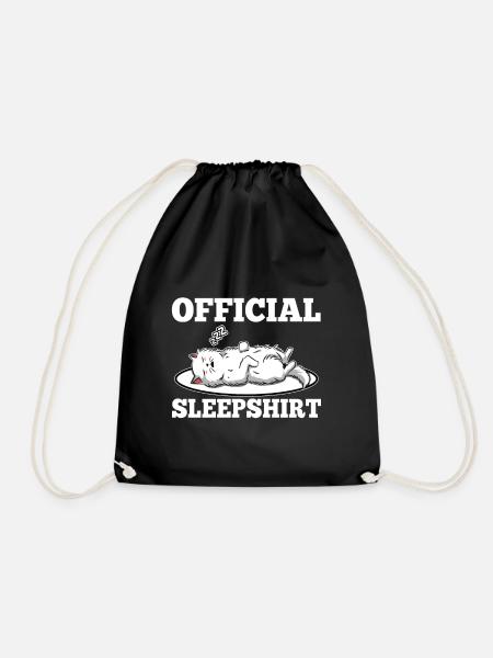 Offizielles schlafshirt Katze - Turnbeutel - Schwarz