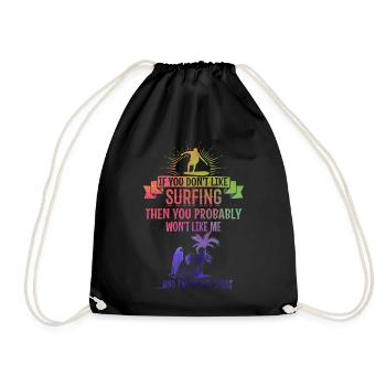 Si tu n’aimes pas surfer, tu seras moi - Sac de sport léger - noir - Devant