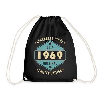 Juillet 1969 Vintage Retro Anniversaire - Sac de sport léger - noir - Devant