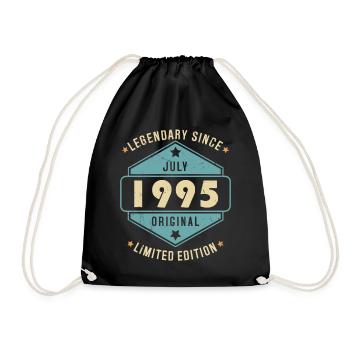 Juillet 1995 Vintage Retro Anniversaire - Sac de sport léger - noir - Devant