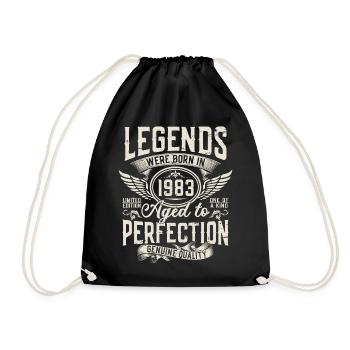 Né en 1983 Legends Cadeau d’anniversaire - Sac de sport léger - noir - Devant
