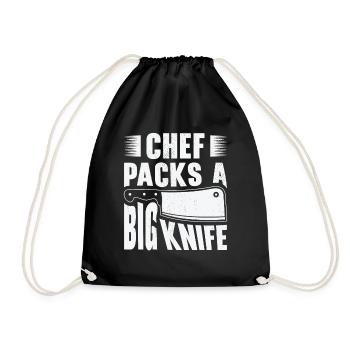 Chef Grand Couteau Coupant des repas de cuisson - Sac de sport léger - noir - Devant