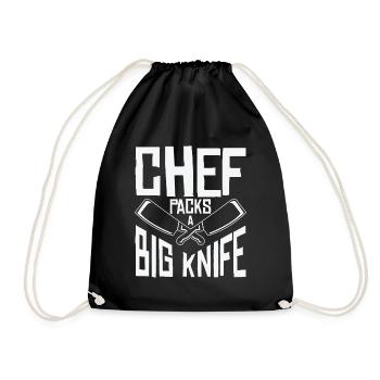 Chef Grand Couteau Coupant des repas de cuisson - Sac de sport léger - noir - Devant
