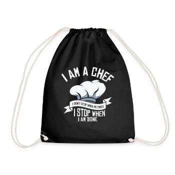 Chef Cuisine Repas Chefs culinaires - Sac de sport léger - noir - Devant