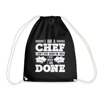 Chef Cuisine Repas Chefs culinaires - Sac de sport léger - noir - Devant
