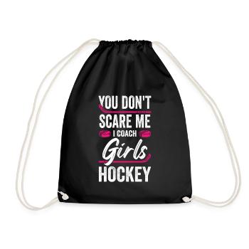 Cadeau d’entraîneur d’équipe féminine de hockey sur glace - Sac de sport léger - noir - Devant