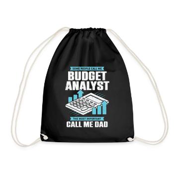 Financial Controlling Papa Controller Gift - Drawstring Bag - black - Front