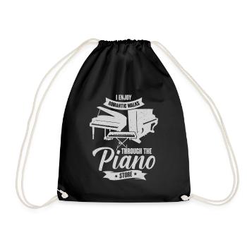 Piano Piano Piano Player Musician Gift - Drawstring Bag - black - Front