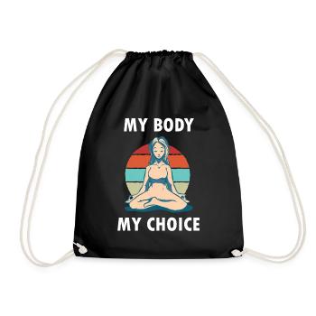 My Body My Choice Meditation - Drawstring Bag - black - Front
