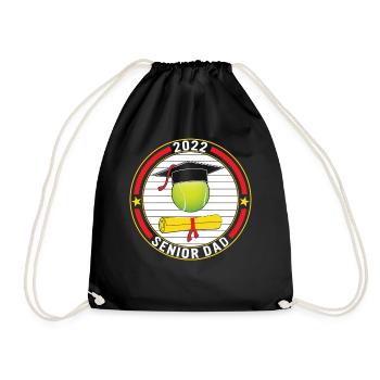 Klasse von 2022 Senior Tennis Dad Graduation - Turnbeutel - Schwarz - Vorne