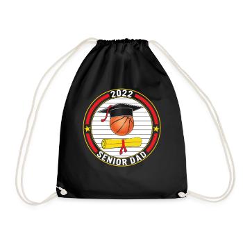 Klasse von 2022 Senior Basketball Dad Graduation - Turnbeutel - Schwarz - Vorne