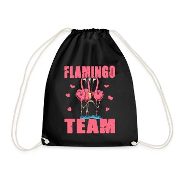 Flamingo Team - Turnbeutel - Schwarz - Vorne
