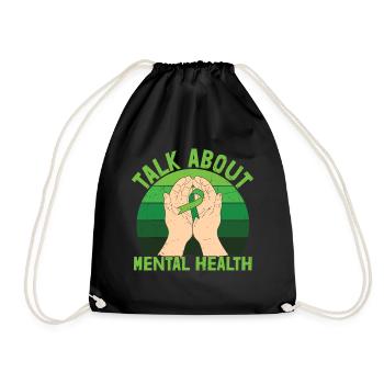 Talk About Mental Health - Drawstring Bag - black - Front