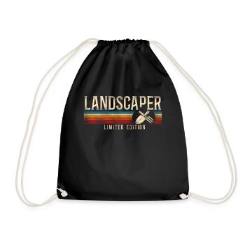Landscaper Landscaping Landscape - Drawstring Bag - black - Front