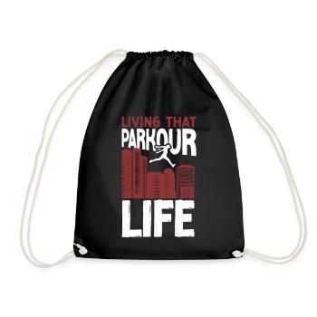 Parkour Free Running Traceur - Drawstring Bag - black - Front