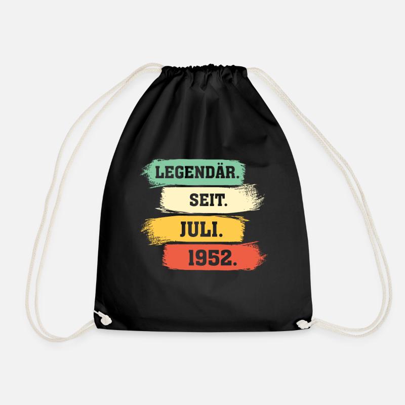 Legendär seit Juli 1952 Geburtstag Geschenk - Turnbeutel - Schwarz