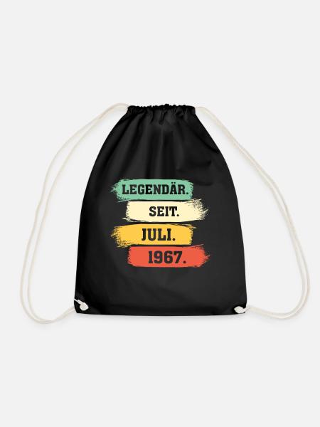 Legendär seit Juli 1967 Geburtstag Geschenk - Turnbeutel - Schwarz
