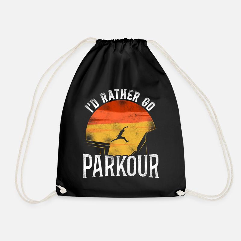 Parkour Free Running Traceur - Drawstring Bag - black