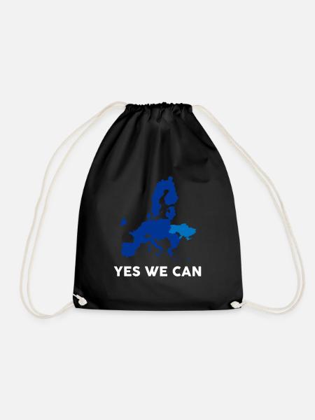 Yes We Can Ukraine Beitritt In EU - Turnbeutel - Schwarz