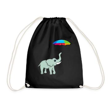Cadeau d’éléphant pour Proboscis Africa Wilderness Zoo - Sac de sport léger - noir - Devant