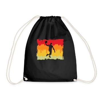Basketball Retro - Turnbeutel - Schwarz - Vorne