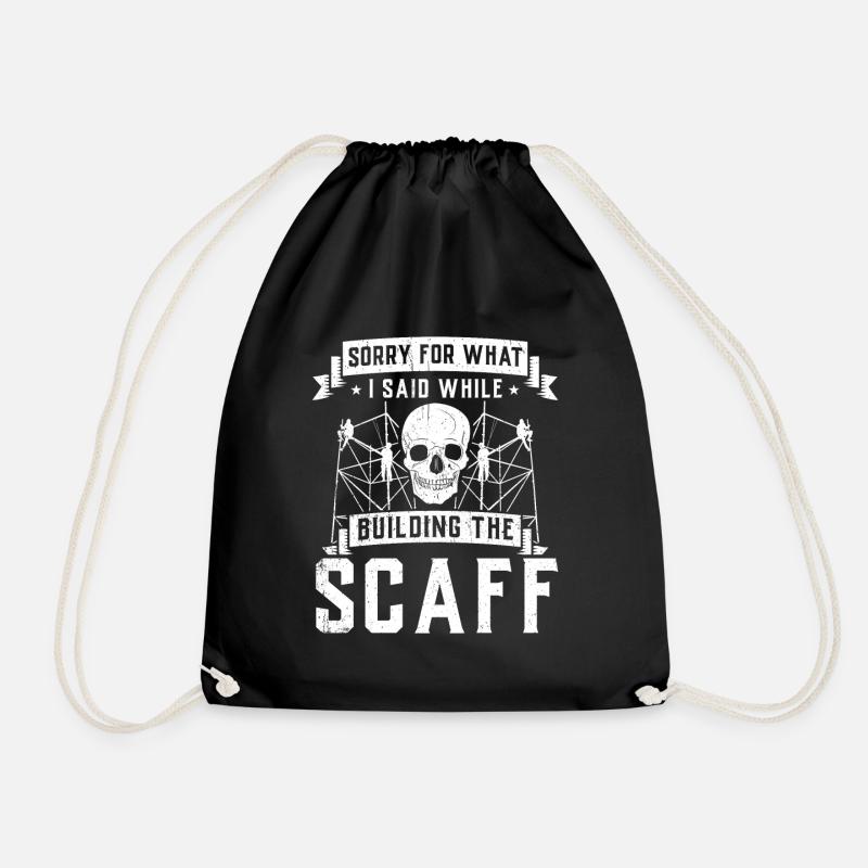 Scaffolding builders - Drawstring Bag - black