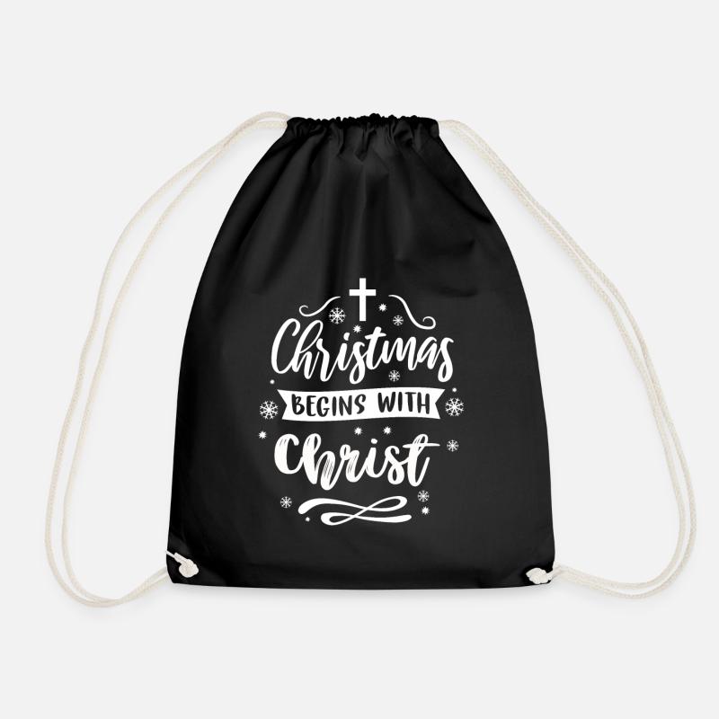 Christentum Gott Jesus Geschenk Kirche Religion - Turnbeutel - Schwarz