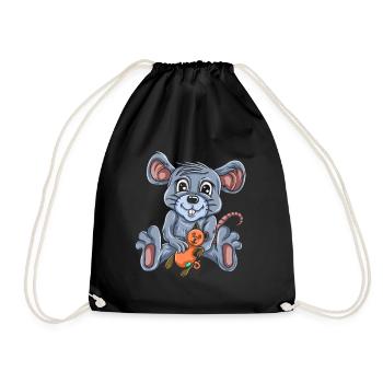 Souris Souris Cadeau Rat Rongeur Souris Souris Lousemaus - Sac de sport léger - noir - Devant