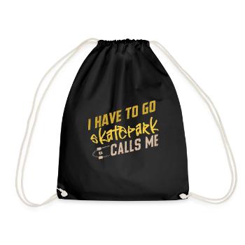Skateboard Kickflip Gift Longboard Sk8er Sk8 - Drawstring Bag - black - Front