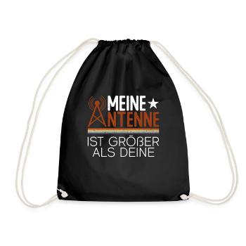 Meine Antenne Ist Größer Als Deine - Amateurfunk - Turnbeutel - Schwarz - Vorne