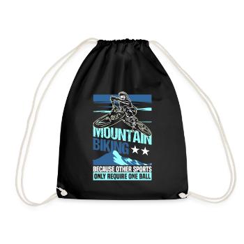 Mountain Biking Downhill MTB Helmet Cycling Jersey - Drawstring Bag - black - Front