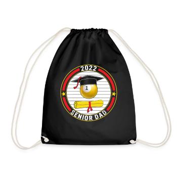Klasse von 2022 Senior Billard Dad Graduation - Turnbeutel - Schwarz - Vorne