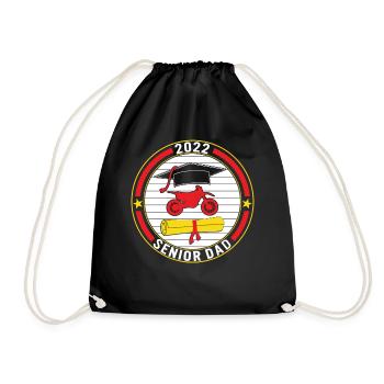 Klasse von 2022 Senior Motocross Dad Graduation - Turnbeutel - Schwarz - Vorne