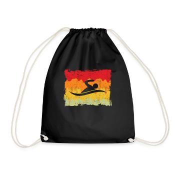 Natation Rétro - Sac de sport léger - noir - Devant
