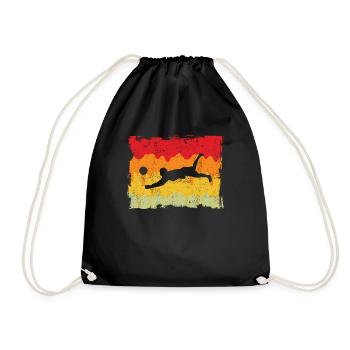 Volleyball Retro - Drawstring Bag - black - Front