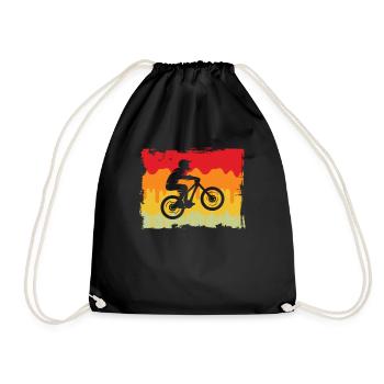Mountainbike Retro - Turnbeutel - Schwarz - Vorne