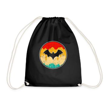 Chauve-souris rétro - Sac de sport léger - noir - Devant