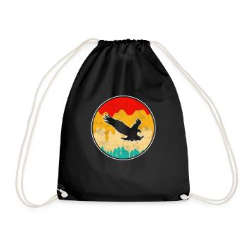 Adler Retro - Turnbeutel - Schwarz - Vorne