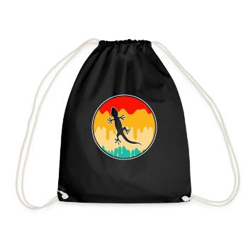 Lézard Rétro - Sac de sport léger - noir - Devant