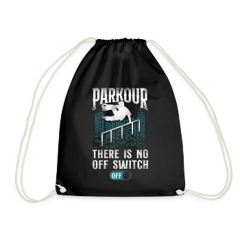 Parkour Free Running Traceur - Drawstring Bag - black - Front