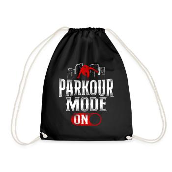 Parkour Free Running Traceur - Drawstring Bag - black - Front