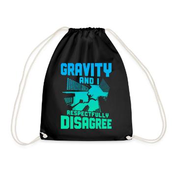 Parkour Free Running Traceur - Drawstring Bag - black - Front