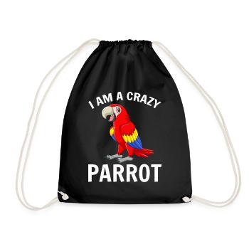Je suis un perroquet fou Drôle de perroquet Bird Citation - Sac de sport léger - noir - Devant