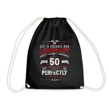 Vintage Légendaire - Vieilli parfaitement 50ème anniversaire - Sac de sport léger - noir - Devant