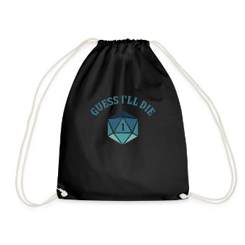 D20 Tabletop PnP RPG Jeu de rôle Maître de jeu - Sac de sport léger - noir - Devant