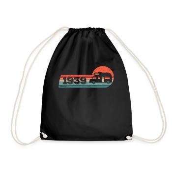 Camping-car Chauffeur Camping né en 1939 Anniversaire - Sac de sport léger - noir - Devant