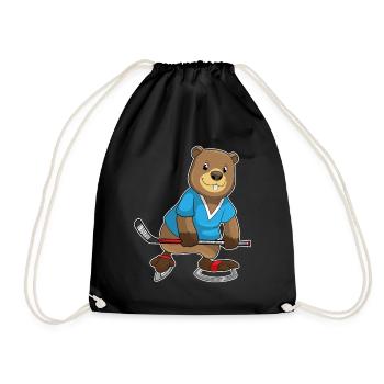 Biber Eishockey Eishockeyschläger - Drawstring Bag - black - Front