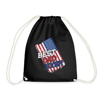 Meilleur papa patriotique de tous les temps Fête des Pères - Sac de sport léger - noir - Devant